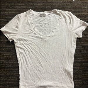 Cream Fitted Short Sleeve Tee
